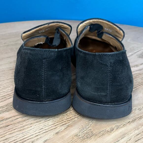 Vintage Gianni Versace Black Suede Loafers 90s Old Money Quiet Luxury Size 41 main image 8